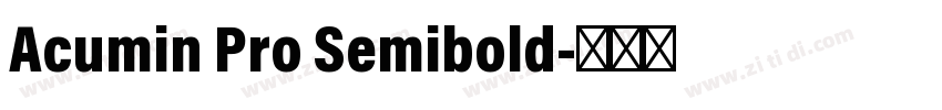 Acumin Pro Semibold字体转换